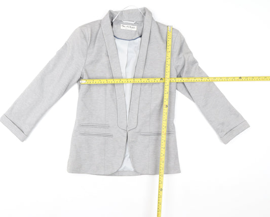 Miss Selfridge Women’s Grey Cotton Blend Blazer Jacket Size 6
