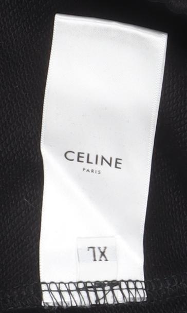 Celine Paris Men's Black Cotton Jogger Trousers XL