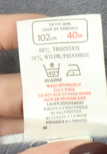 Marks and Spencer Women’s Grey A-Line Skirt Size 16 Vintage Knee Length