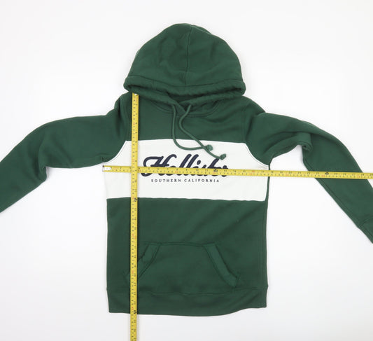 Hollister Men’s Green Pullover Hoodie XS Classic Embroidered Logo