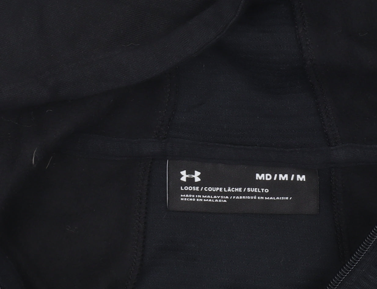 Womens UK M Relaxed Under armour Black Full Zip Hoodie