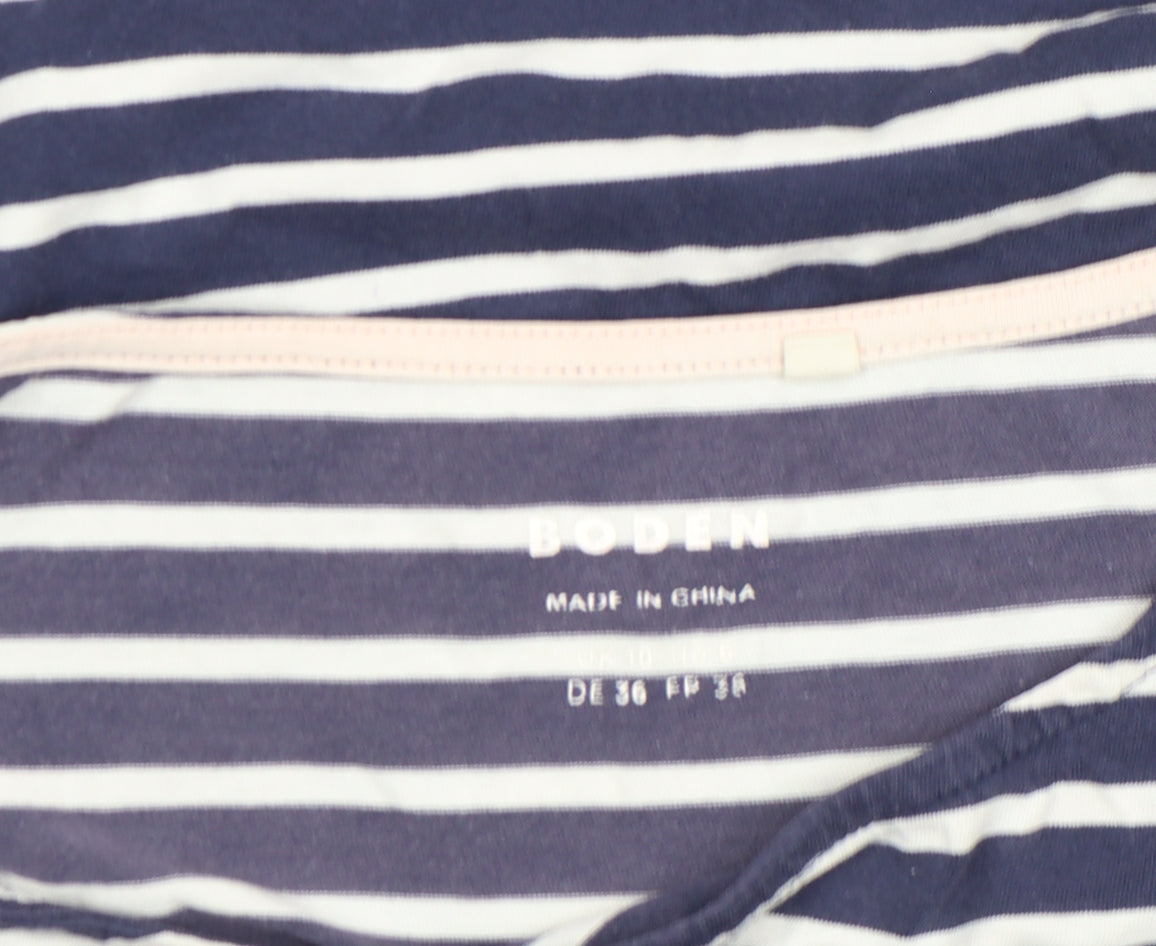 Womens UK Size 10 Boden Blue 100% Cotton T-Shirt