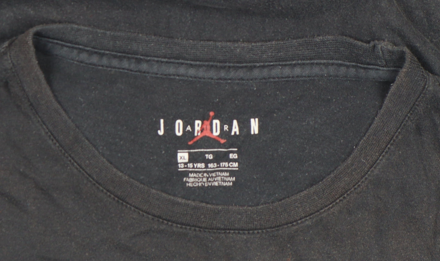 Additional view of Jordan boys’ black nike air graphic t-shirt 13-15 years xl short sleeve