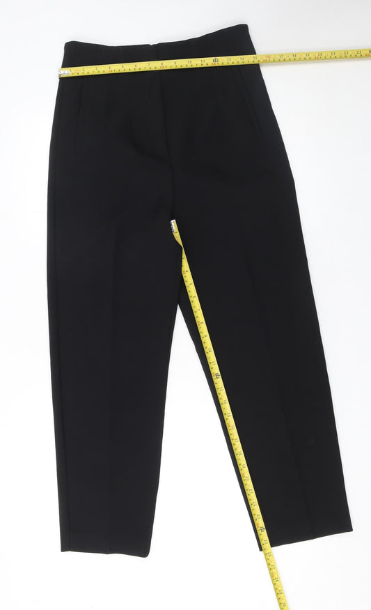 Savida Women's Black High Waist Pleated Trousers Size 12