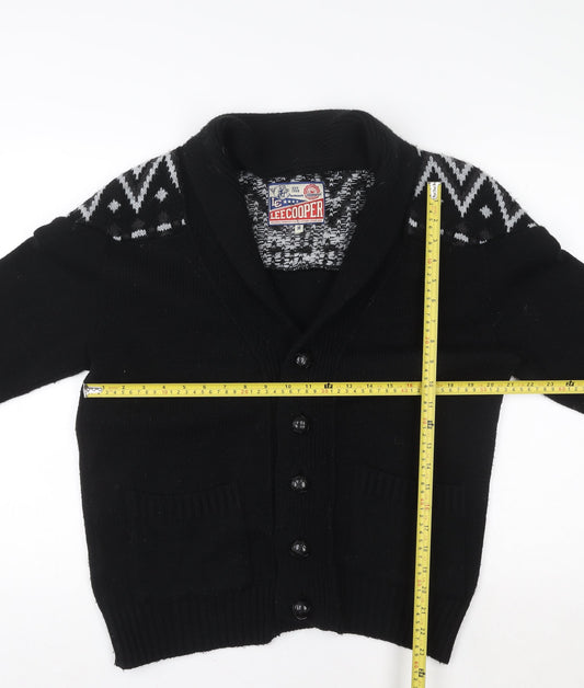 Womens UK M Regular Lee Cooper Black Cardigan Sweatshirt