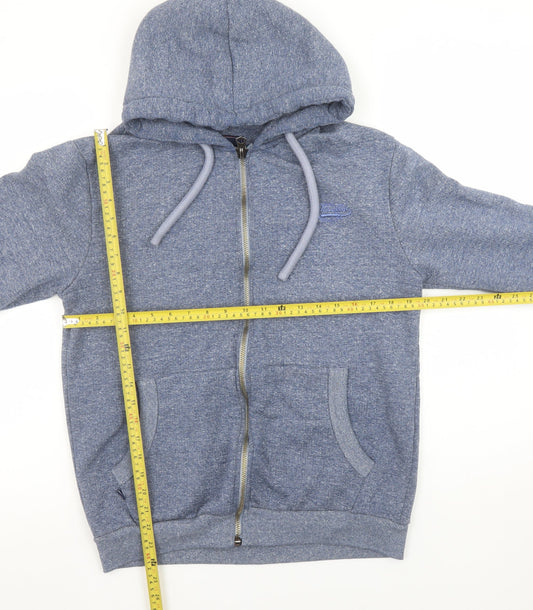 Paraffin Mens Blue Full Zip Hoodie Medium Regular Fit