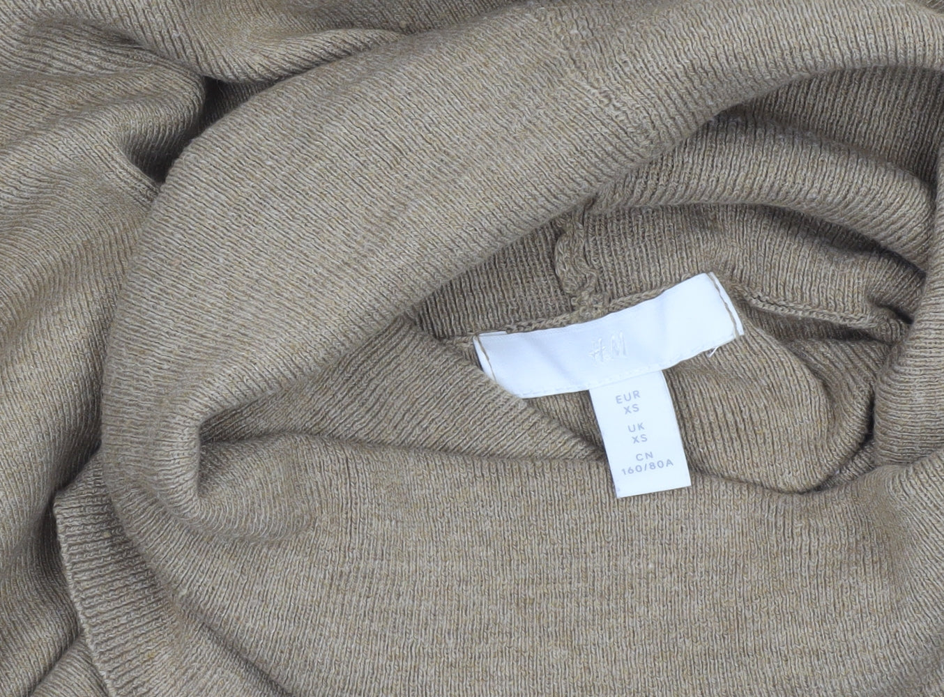 H&M Women’s Beige Roll Neck Pullover Jumper XS