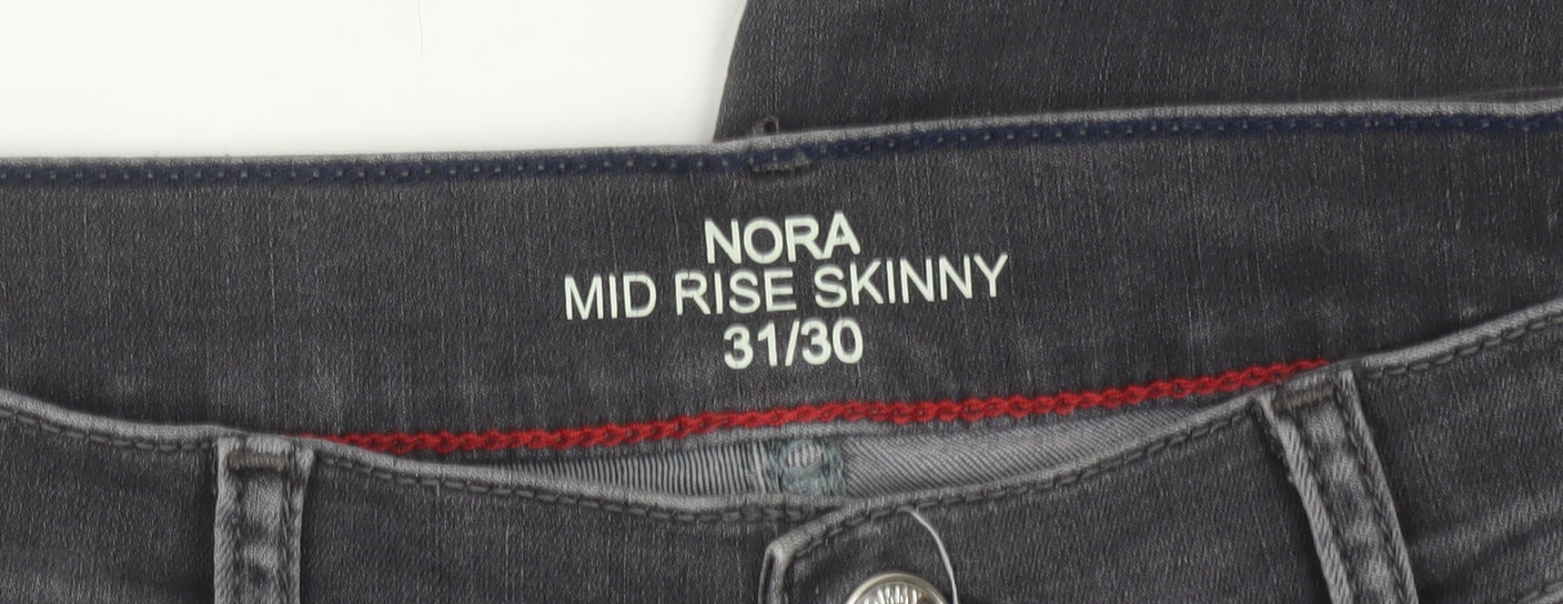 Tommy Jeans Women's Grey Nora Mid Rise Skinny Jeans Size 31