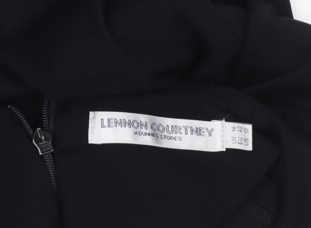 Lennon Courtney Black A-Line Long Sleeve Dress Women’s Size 14