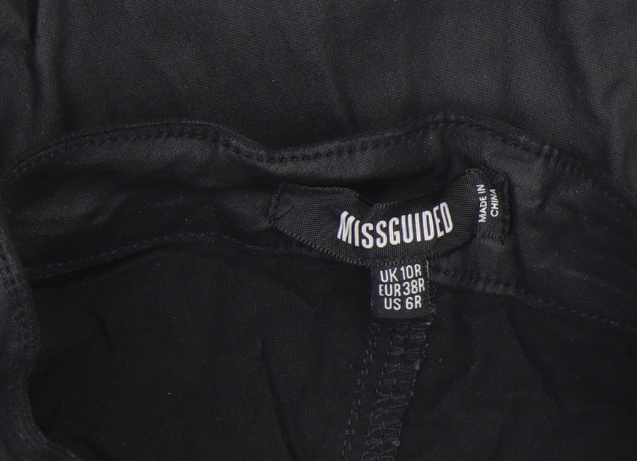 Additional view of Missguided women’s black lace up skinny stretch trousers uk 10