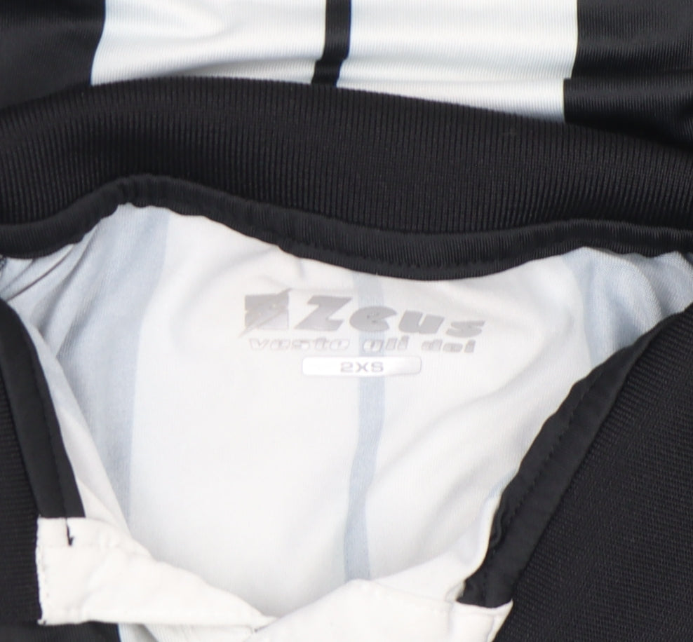 Additional view of Zeus boys’ black football jersey long sleeve 2xs athletic top