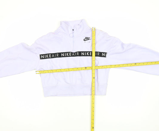 Womens UK S Regular Nike Purple Pullover Sweatshirt