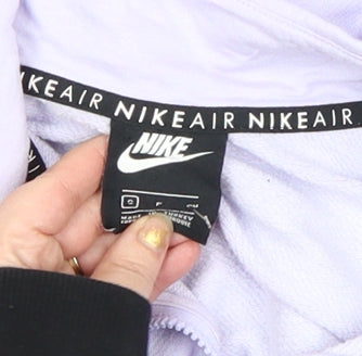 Womens UK S Regular Nike Purple Pullover Sweatshirt