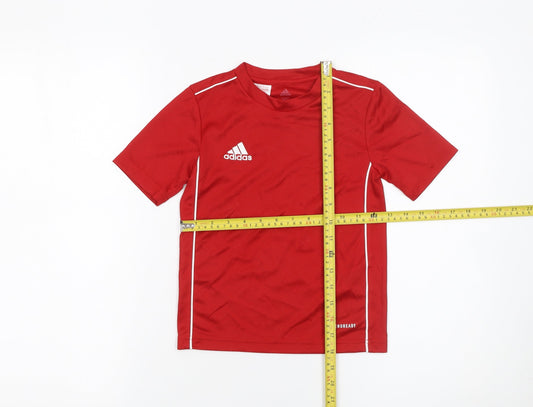 Adidas Boys Red XS Aeroready Short Sleeve Sports T-Shirt