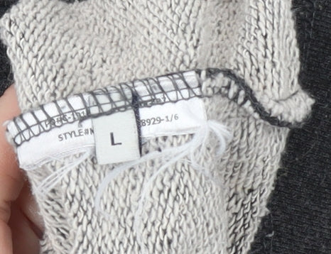 Mens UK L Regular GUESS Grey Full Zip Hoodie