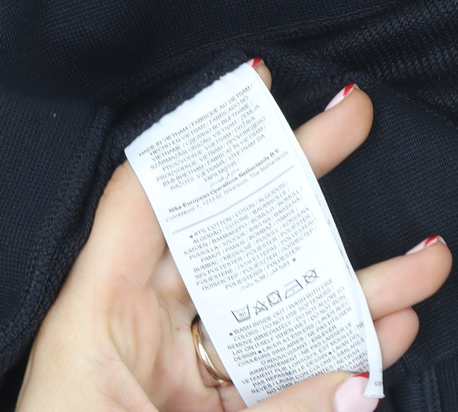 Womens UK XS Regular Nike Black Pullover Sweatshirt