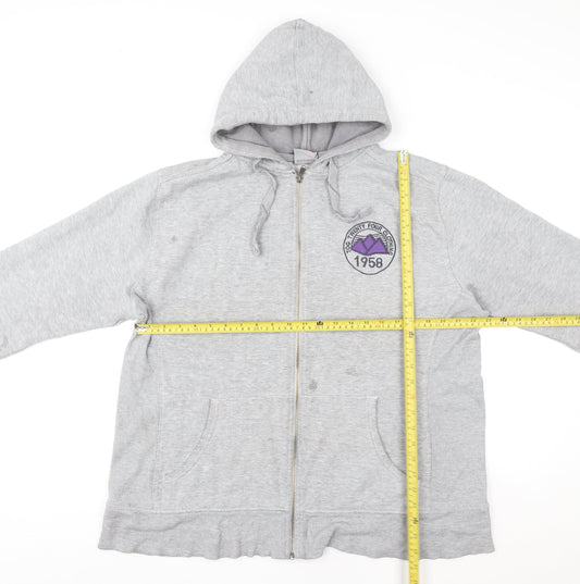 TOG24 Women’s Grey Hooded Zip Up Cotton Blend Jacket Size 18
