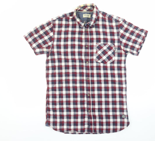 Jack & Jones Men’s Multicoloured Check Cotton Short Sleeve Shirt Size M