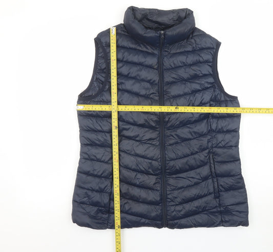 St. Bernard Men's Blue Puffer Waistcoat Medium 40in Full Zip Lightweight