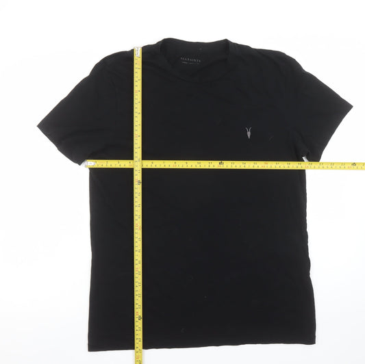 Mens UK Size L AllSaints Black Cotton T-Shirt