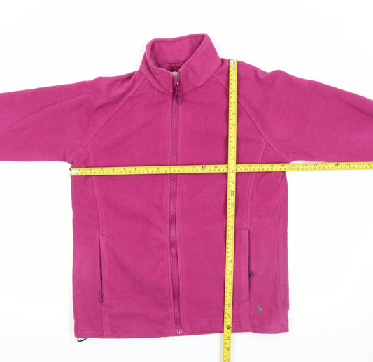 Womens UK 10 Regular Joules Pink Full Zip Sweatshirt