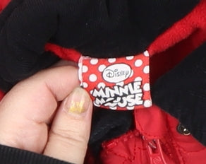Additional view of Disney girls’ red minnie mouse quilted jacket 4-5 years lined winter coat