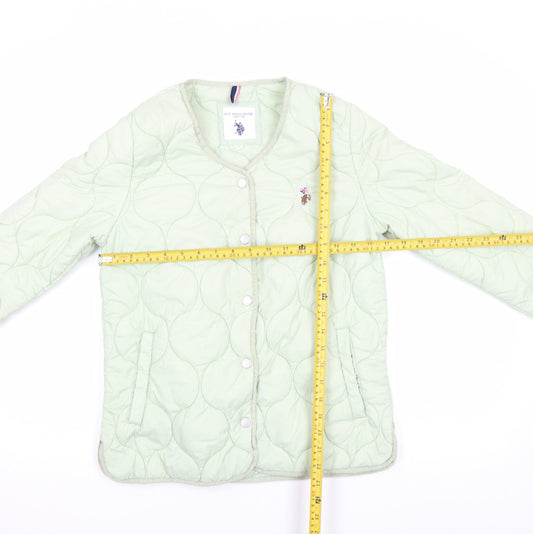 Womens UK Size XS Regular U.S. Polo Assn. Green Polyester Jacket