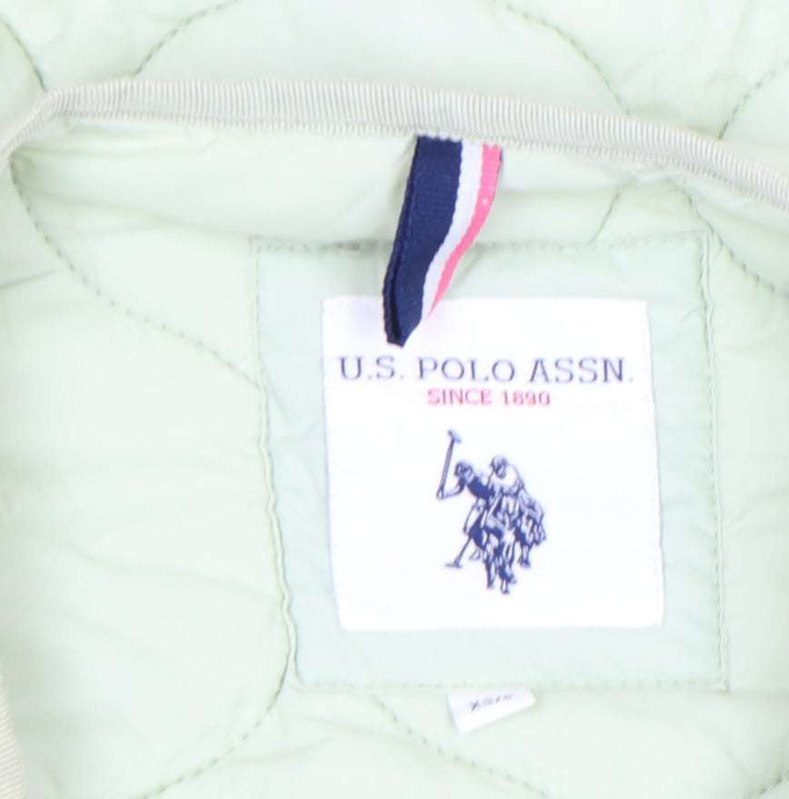 Womens UK Size XS Regular U.S. Polo Assn. Green Polyester Jacket