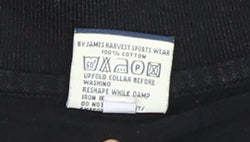 Printer Womens Black Polo Shirt Medium Collared Slim Fit Staff Embroidered Workwear