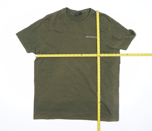 Mens UK Size XL McKenzie Green Cotton T-Shirt