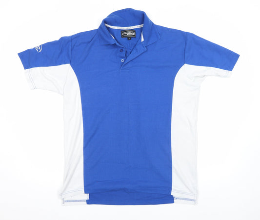 Mazon Men’s Blue Colourblock Sports Polo Shirt Size L