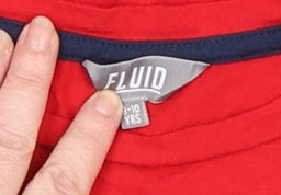 Additional view of Fluid girls’ red little bear long sleeve cotton t-shirt 9-10 years