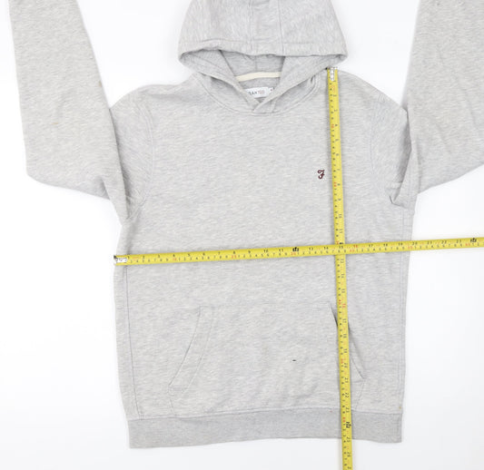 Mens UK M Regular Farah Grey Pullover Hoodie