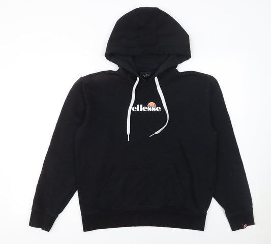 Womens UK 10 Regular ellesse Black Pullover Hoodie