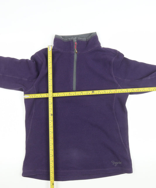 TOG24 Women Purple 1/2 Zip Fleece Pullover Size 12-14