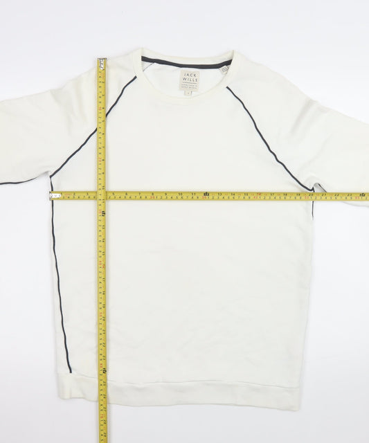 Mens UK S Regular Jack Wills White Pullover Sweatshirt