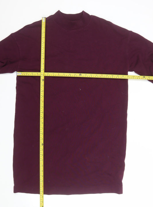 GAP Men's Purple Long Sleeve Crew Neck Cotton Blend T-Shirt Size M