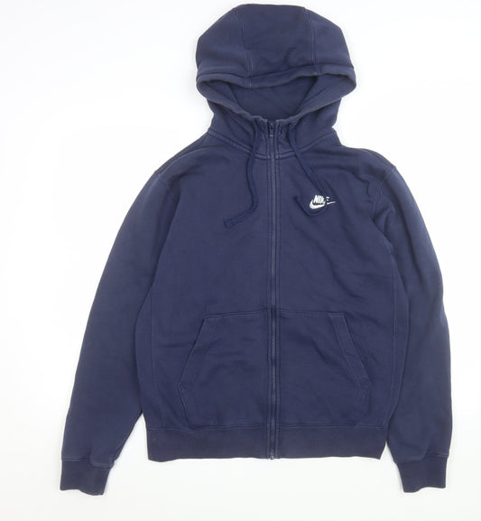 Nike Men's Blue Full Zip Hooded Fleece Jacket Size S