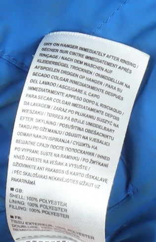 Additional view of Trespass boys’ blue hooded puffer jacket 7-8 years water & wind resistant
