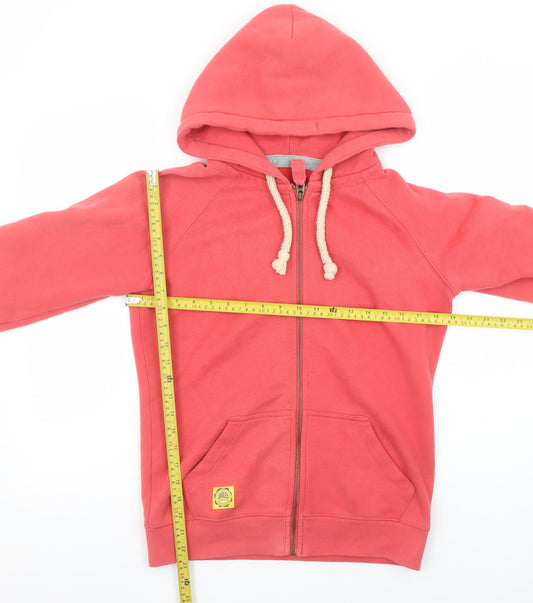 Womens UK 10 Regular Joules Pink Full Zip Hoodie