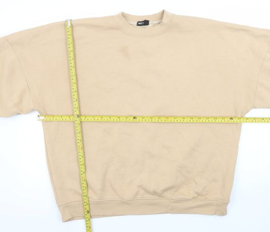 Missy Empire Womens Beige Crew Neck Pullover Sweatshirt UK 10
