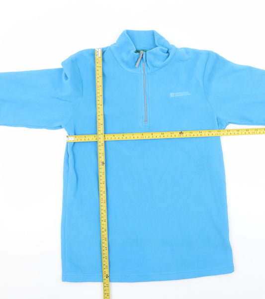 Mountain Warehouse Girls Blue Fleece 1/4 Zip Pullover Sweatshirt 13 Years
