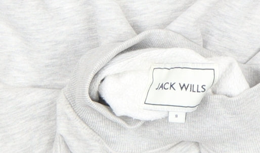 Womens UK 8 Regular Jack Wills Grey Pullover Sweatshirt