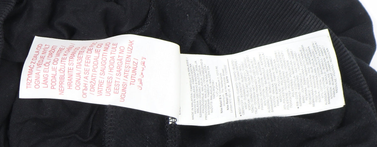Additional view of Nike girls’ black xl pullover fleece hoodie with logo print