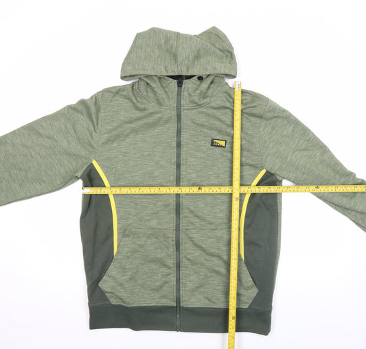 Jack & Jones Mens Green L Track Jacket Hooded Full Zip Activewear