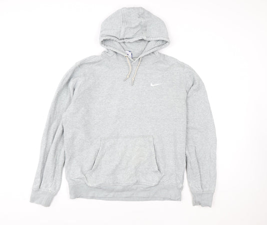 Womens UK L Regular Nike Grey Pullover Hoodie
