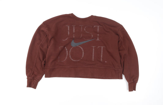 Womens UK S Relaxed Nike Brown Pullover Sweatshirt