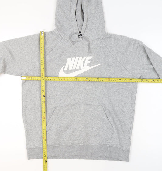 Mens UK M Regular Nike Grey Pullover Hoodie