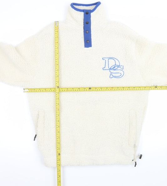 ASOS DESIGN Men's Ivory Fleece Pullover Sweatshirt XS