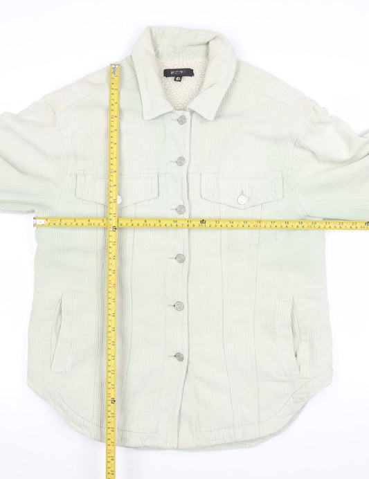 Missguided Women’s Beige Corduroy Sherpa Lined Jacket Size 6